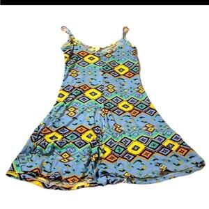 Capella apparel spaghetti strap short romper fun multi color design